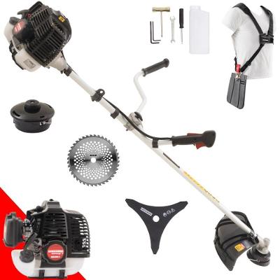 Roçadeira Profissional Lateral Kawashima Kw52le À Gasolina 52c 2,5hp Com Faca 3 Pontas + Faca 40 Dentes Duraline 255mm