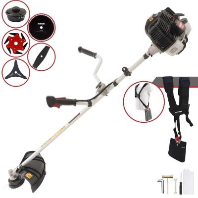 Roçadeira Profissional Lateral Kawashima Kw52le À Gasolina 52c 2,5hp 2t + Faca 2 Pontas 330mm + Faca 80 Dentes 255mm +