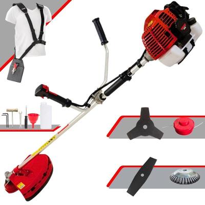 Roçadeira Profissional Lateral Kawashima Kw52l À Gasolina 52c 2,5hp + Faca 2 Pontas 330mm 2,7mm + Escova Rotativa Dural