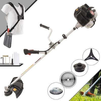 Roçadeira Profissional Lateral Kawashima Kw43le À Gasolina 43cc 1,7hp + Faca 40 Dentes Duraline 255mm 2mm + Escova Rota