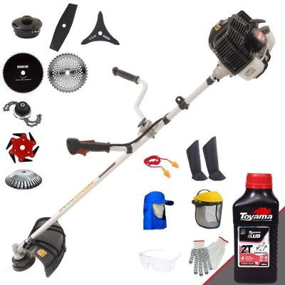 Roçadeira Kawashima Kw52le 52c 2,5hp + Faca 2 Pontas + Faca 40 Dentes + Faca 80 Dentes + Trimmer + Escova 38c + Faca 6 Pontas