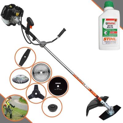Roçadeira Profissional Terra Grh520 À Gasolina 52cc 2,5hp + Faca 3p Duraline + Faca 40d Duraline + Faca 80d Duraline +