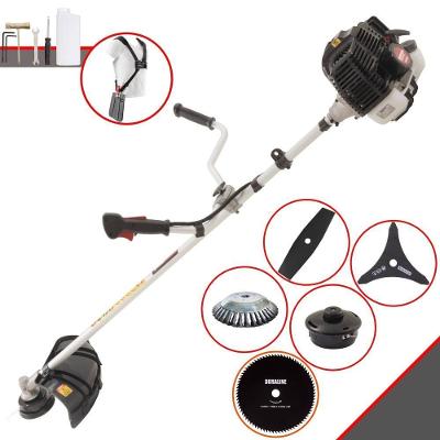 Roçadeira Profissional Lateral Kawashima Kw43le À Gasolina 43cc 1,7hp + Faca 2 Pontas 330mm + Faca 80 Dentes 255mm + Es