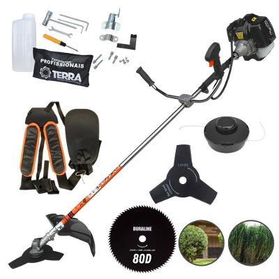 Roçadeira Profissional Lateral Terra Grh430 À Gasolina 43cc 2t 1,7hp + Faca 80 Dentes Duraline 255mm 1,5mm - 255258oju