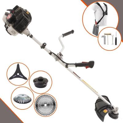 Roçadeira Profissional Lateral Kawashima Kw43le À Gasolina 43cc 1,7hp + Faca 40 Dentes Duraline 255mm 2mm + Escova Rota