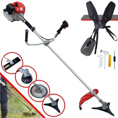 Roçadeira Lateral Anmax Cg430p-tb Plus À Gasolina 2 Tempos 43cc 2,0hp Profissional + Faca 3 Pontas Duraline 255mm