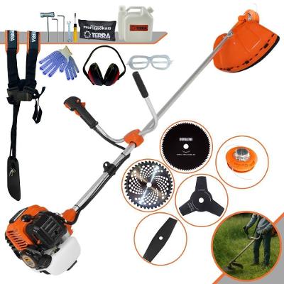 Roçadeira Profissional Lateral Terra Gr520xp À Gasolina 52cc 2t 2,5hp + Faca 2 Pontas 330mm + Faca 3 Pontas 255mm + Fac