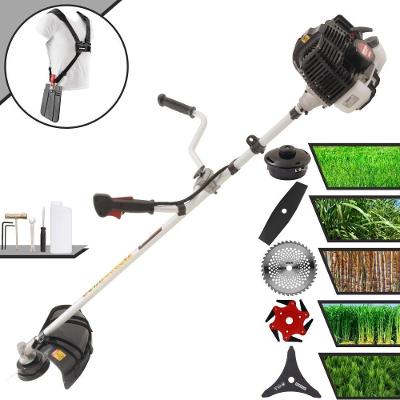 Roçadeira Profissional Lateral Kawashima Kw43le À Gasolina 43cc 1,7hp + Faca 2 Pontas 330mm + Faca 40 Dentes 255mm + Fa