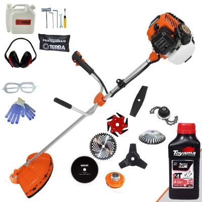 Roçadeira Terra Gr520xp À Gasolina 52cc 2t 2,5hp + Faca 2 Pontas + Faca 3 Pontas + Faca 6 Pontas + Faca 80 Dentes