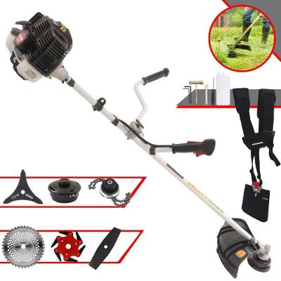 Roçadeira Profissional Lateral Kawashima Kw43le À Gasolina 43cc 1,7hp + Faca 2 Pontas 330mm + Faca 40 Dentes 255mm + Tr