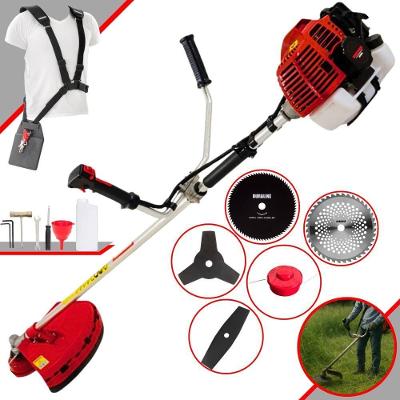 Roçadeira Profissional Lateral Kawashima Kw52l À Gasolina 52c 2,5hp + Faca 2 Pontas 330mm + Faca 40 Dentes 255mm + Faca