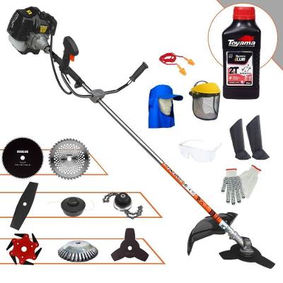 Roçadeira Terra Grh430 43cc 1,7hp + Faca 2 Pontas + Faca 40 Dentes + Faca 80 Dentes + Faca 6 Pontas + Escova 38c