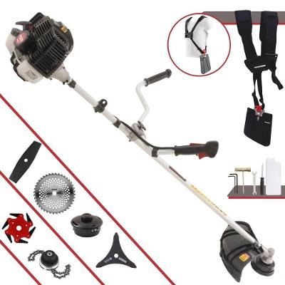 Roçadeira Profissional Lateral Kawashima Kw43le À Gasolina 43cc 1,7hp + Faca 2 Pontas 330mm + Faca 40 Dentes 255mm + Tr
