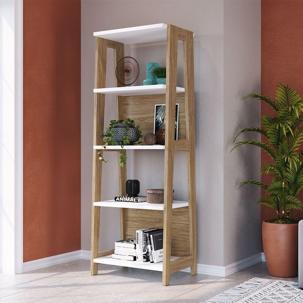 Estante Trend com 05 Prateleiras Hanover E Off White Drossi - 3