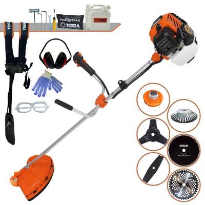 Roçadeira Profissional Lateral Terra Gr520xp À Gasolina 52cc 2t 2,5hp + Faca 2 Pontas + Faca 3 Pontas + Faca 80 Dentes