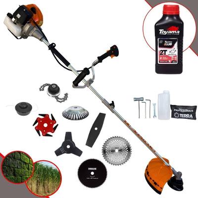 Roçadeira Terra Grhb430 À Gasolina 43cc 2t 1,7hp + Faca 3 Pontas + Faca 40 Dentes + Faca 80 Dentes+ Faca 6 Pontas