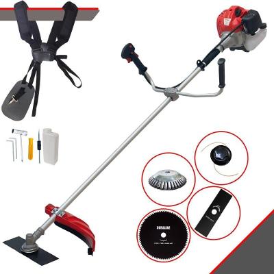 Roçadeira Lateral Anmax Cg520p-tb Plus À Gasolina 2 Tempos 52cc 2,2hp Profissional + Faca 80 Dentes Duraline 255mm + Es