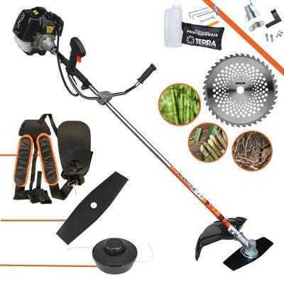 Roçadeira Profissional Lateral Terra Grh520 À Gasolina 52cc 2t 2,5hp + Faca 40 Dentes Duraline 255mm 2mm - 2552540gcjb