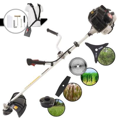 Roçadeira Profissional Lateral Kawashima Kw52le À Gasolina 52c 2,5hp 2t + Faca 2 Pontas Duraline 330mm + Faca 40 Dentes