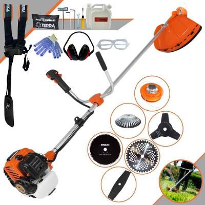 Roçadeira Profissional Lateral Terra Gr520xp À Gasolina 52cc 2t 2,5hp + Faca 2 Pontas + Faca 3 Pontas + Faca 80 Dentes