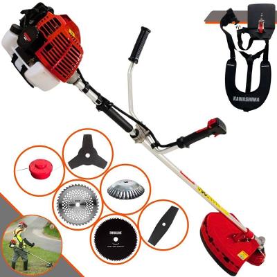 Roçadeira Profissional Kawashima Kw43l À Gasolina 43c 1,7hp + Faca 2 Pontas 330mm + Faca 40 Dentes 255mm + Faca 80 Dent