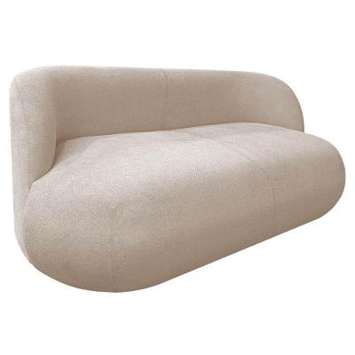 Sofá Nimbus 180cm Orgânico Luxo Sala Recepção 3 Lugares Linho Bege