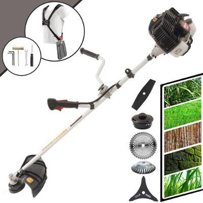Roçadeira Profissional Lateral Kawashima Kw43le À Gasolina 43cc 1,7hp + Faca 2 Pontas 330mm + Faca 40 Dentes 255mm + Es