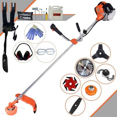 Roçadeira Profissional Lateral Terra Gr520xp À Gasolina 52cc 2t 2,5hp + Faca 2 Pontas 330mm + Faca 3 Pontas 255mm + Fac