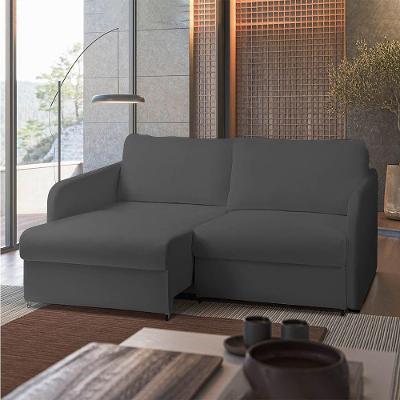 Sofá Retrátil Reclinável 3 Lugares 196cm Amsterdã Suede Grafite K01 - D'rossi