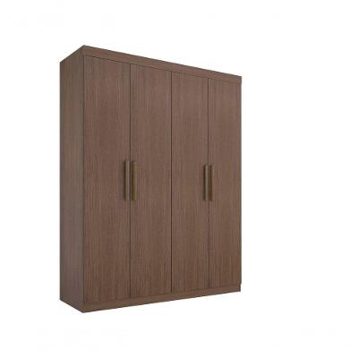 Guarda Roupa 4 Portas 3 Gavetas Sem Pés Colibri Plus - D' Doro Castanho