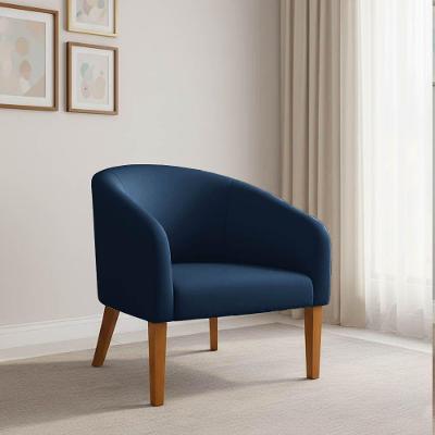 Poltrona Sala Decorativa Stella Suede Azul D'Rossi