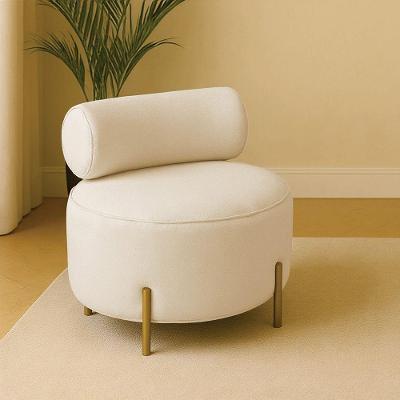 Poltrona Sala Ilha Orgânica éden Pé Aço Lateral Dourado Bouclê E03 - D'rossi Terracota