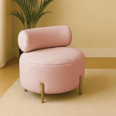 Poltrona Sala Ilha Orgânica éden Pé Aço Lateral Dourado Bouclê E03 - D'rossi Rose