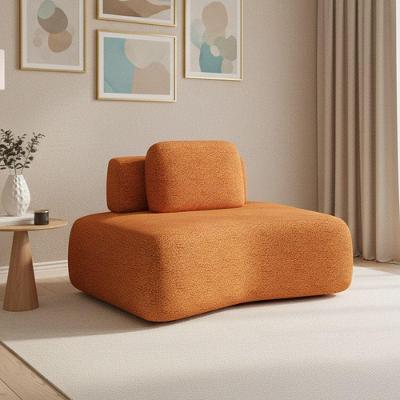 Sofá Módulo Canto 175cm Orgânico Sala Berlim Bouclê K01 - D'rossi Off White