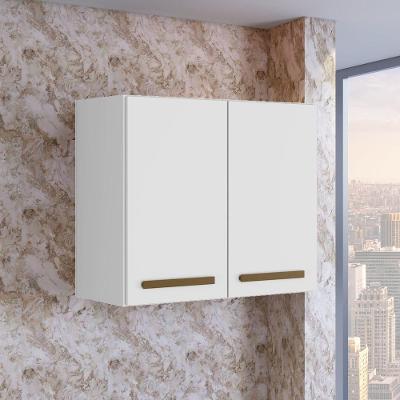 Armário Aéreo Cristal 2 Portas Arte Móveis Branco