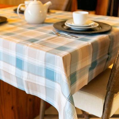 Toalha De Mesa Termotex 140x220cm - Uzoo Toalha Pronta Termotex 1.40x2.20m Xadrez Bege Verde 5127a