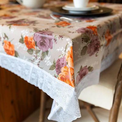 Toalha De Mesa Peva 140x220cm - Uzoo Toalha Pronta Peva 1.40x2.20m Rosas Laranja 2366a