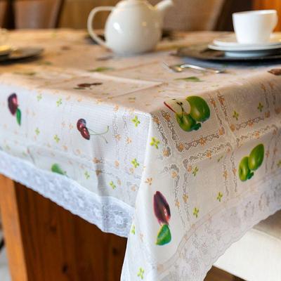 Toalha De Mesa Peva 140x220cm - Uzoo Toalha Pronta Peva 1.40x2.20m Frutas Croche 4724b