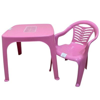 Mesa Infantil Rosa + 01 Cadeira Infantil Plasnorthon Kit