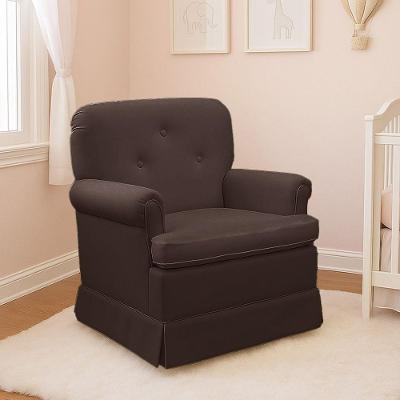 Poltrona De Amamentação Base Balanço Lígia Sintético Marrom E03 - D'rossi