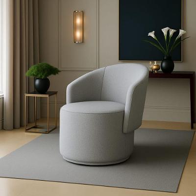 Poltrona Decorativa Orgânica Fixa Para Sala Malu Sintético M11 - D'rossi Cinza