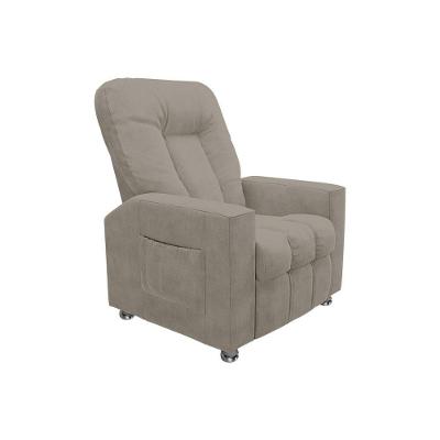 Poltrona Do Papai Reclinável Para Cinema Sora Veludo Capuccino Fh1 - D'rossi