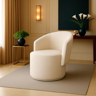 Poltrona Decorativa Orgânica Fixa Para Sala Malu Sintético M11 - D'rossi Bege