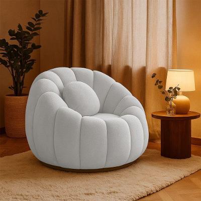 Poltrona Decorativa Orgânica Fixa Cloud Bouclê E03 Suede Cinza D'Rossi