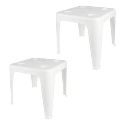 Mesa Quadrada Plástica Apoio Multiuso Porta Copos Mor 02 Und