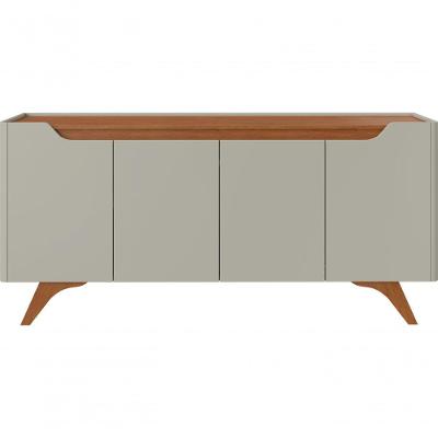 Buffet Grécia 4 Portas Com Pés Em Madeira Maciça Mavaular Off White-naturale