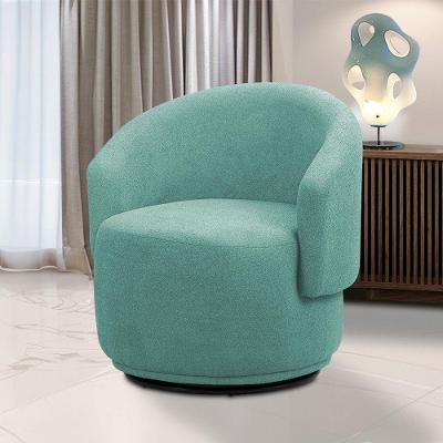 Poltrona Decorativa Orgânica Névoa Bouclê Azul Turquesa E03 - D'rossi