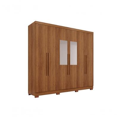Guarda-roupa Coliseu Sem Espelho 6 Portas 4 Gavetas Salleto Cinamomo