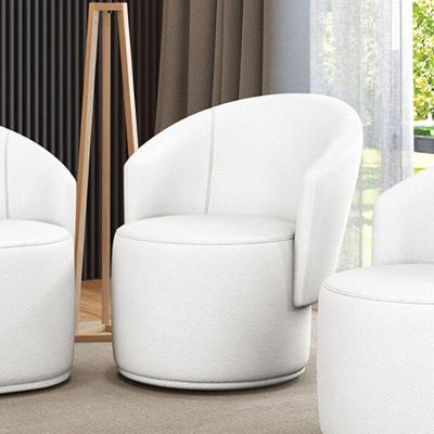 Poltrona Decorativa Orgânica Fixa Para Sala Malu Sintético Branco M11 - D'rossi