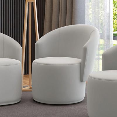 Poltrona Decorativa Orgânica Fixa Para Sala Malu Veludo Cinza M11 - D'rossi